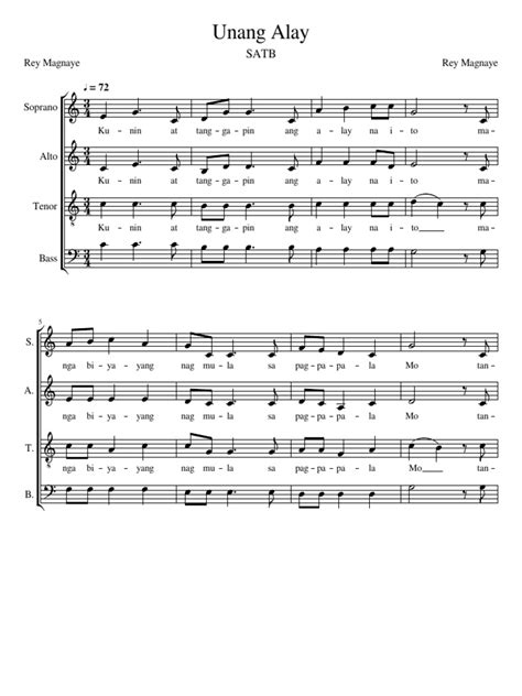 unang alay satb pdf